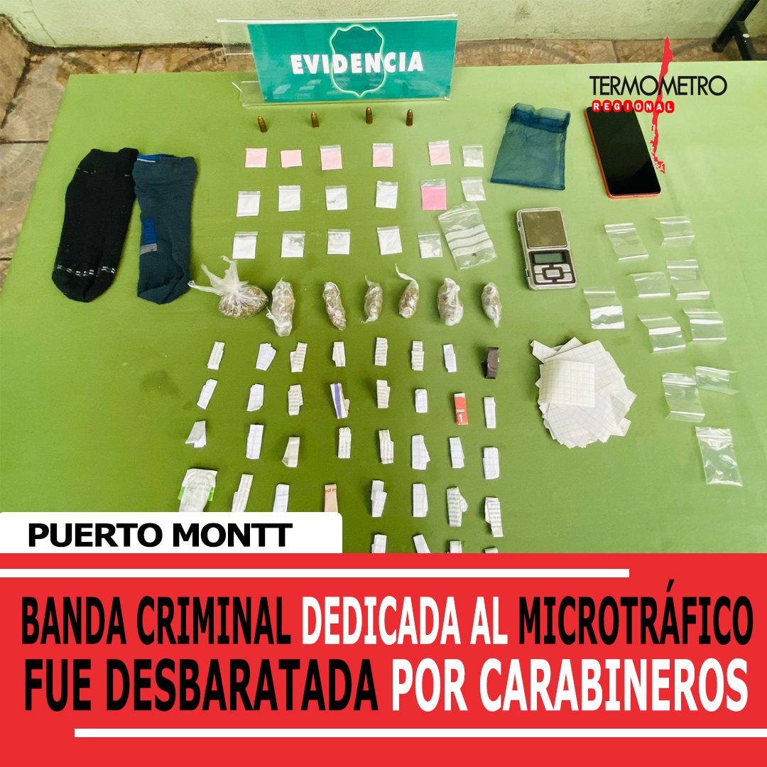 Carabineros logró desbaratar banda criminal dedicada al microtráfico de droga en la ciudad de Puerto Montt