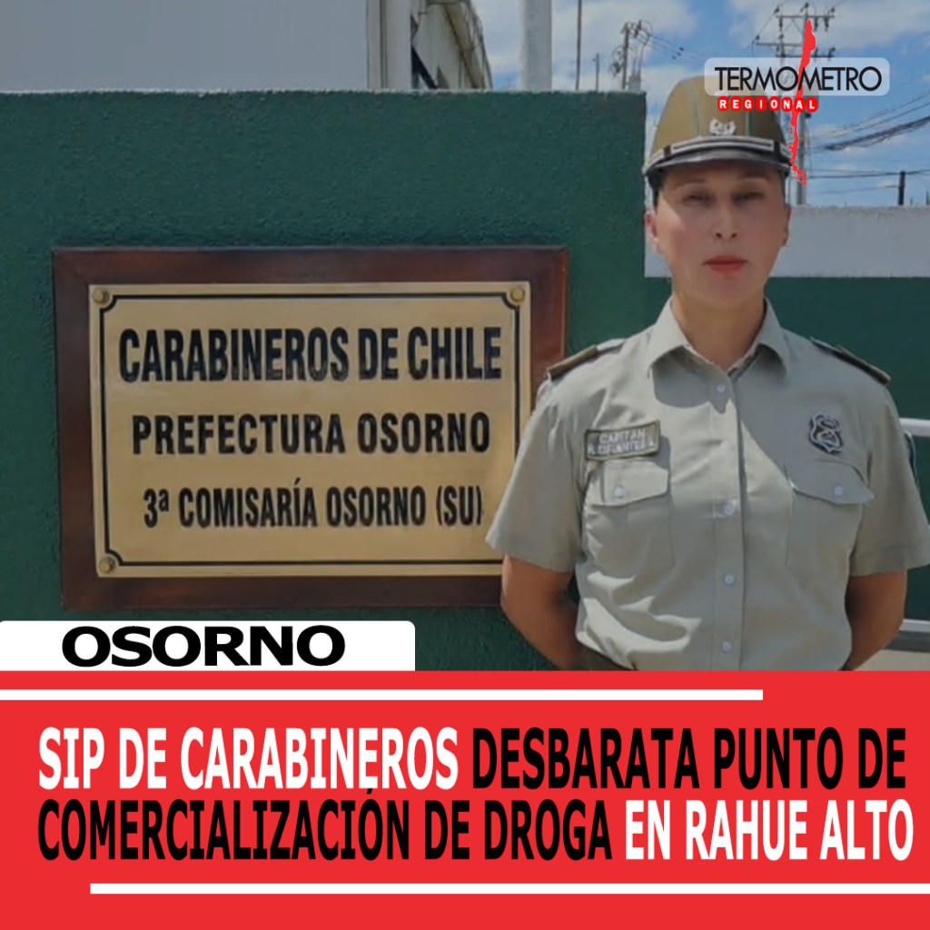 Osorno: SIP de Carabineros desbarata punto de comercialización de droga en Rahue&nbsp;Alto