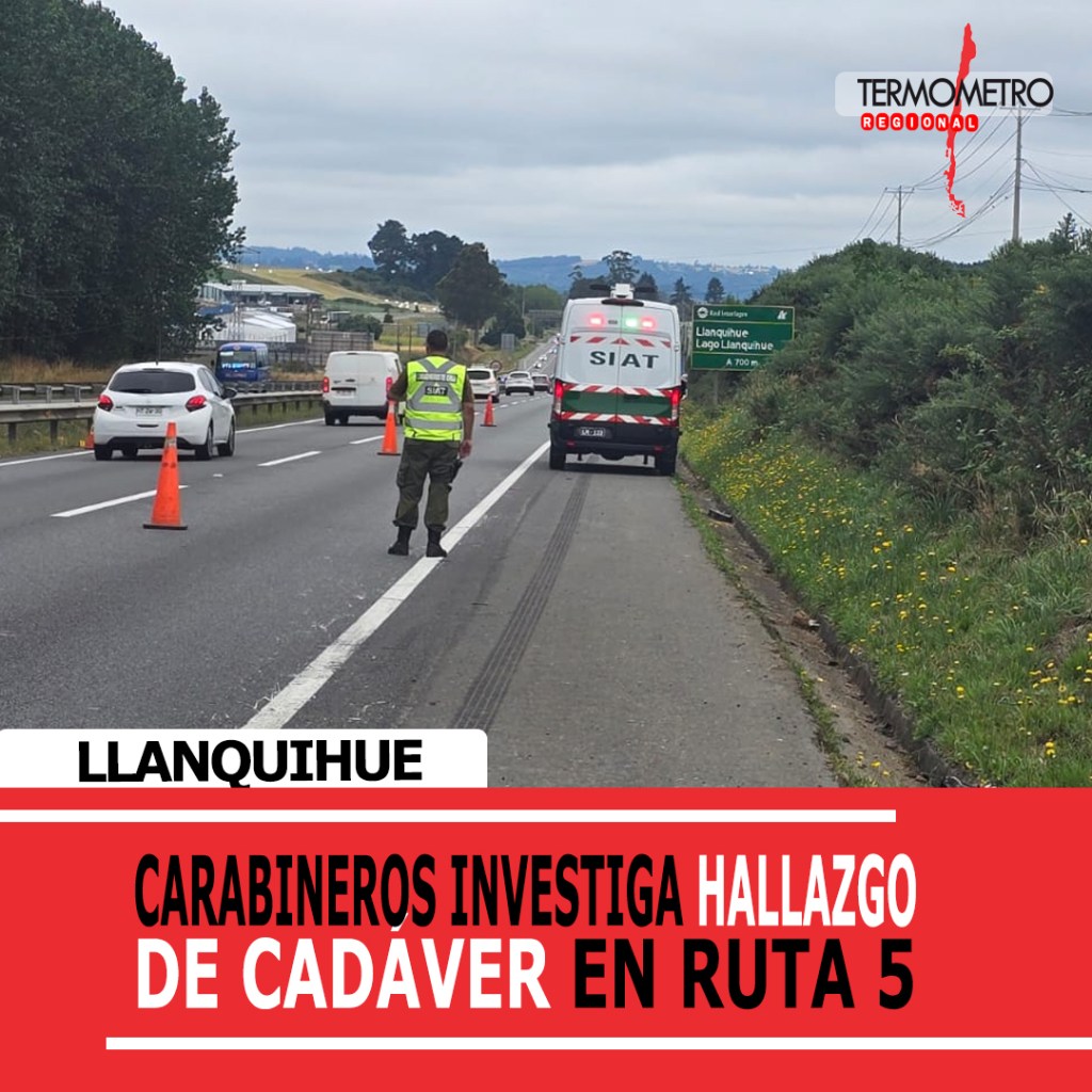Llanquihue: Carabineros investiga hallazgo de cadáver en ruta&nbsp;5