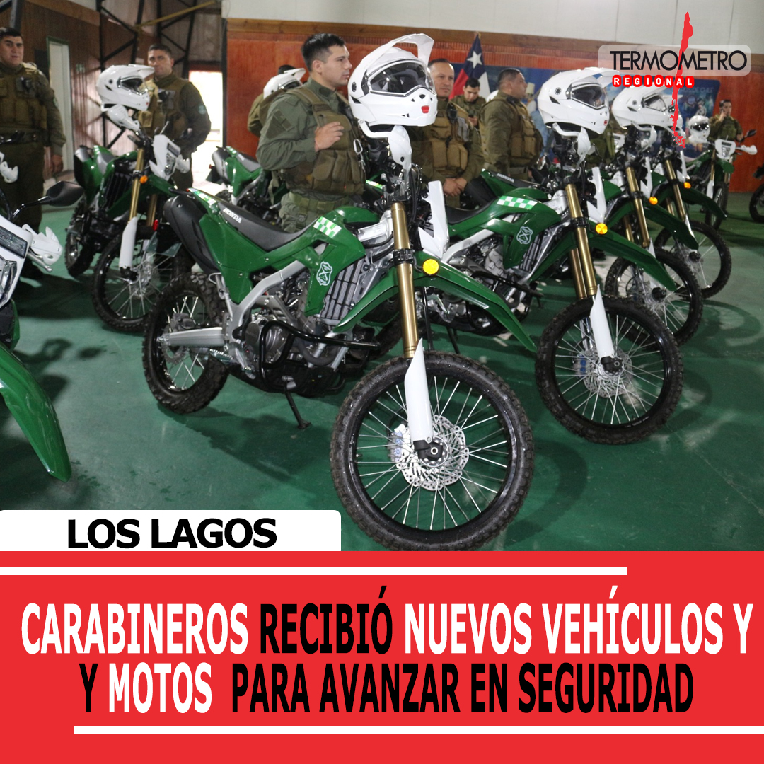 Carabineros recepciona nuevos vehículos para reforzar su servicio de orden y seguridad en la región de Los Lagos