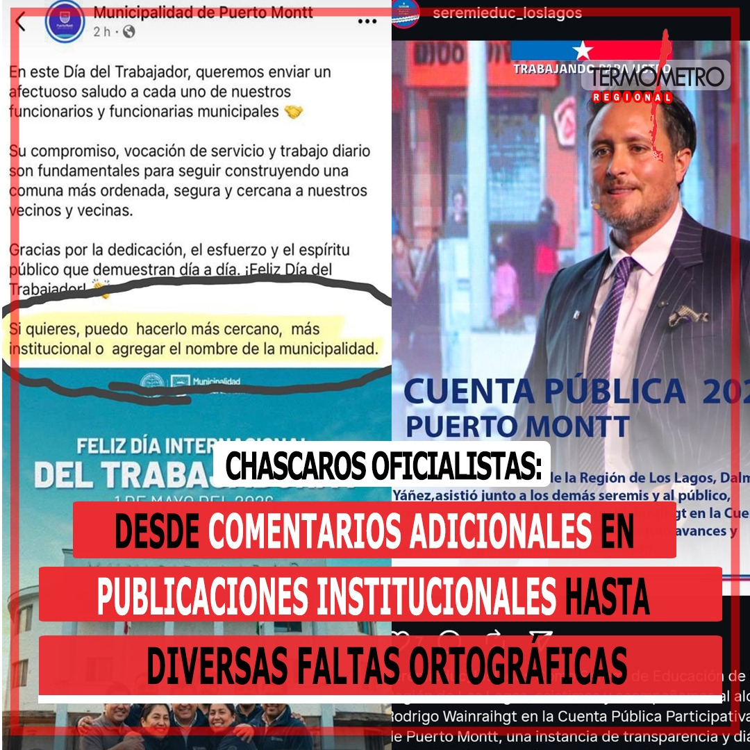 Chascarros oficialistas: Desde Comentarios adicionales en publicaciones institucionales hasta faltas ortográficas
