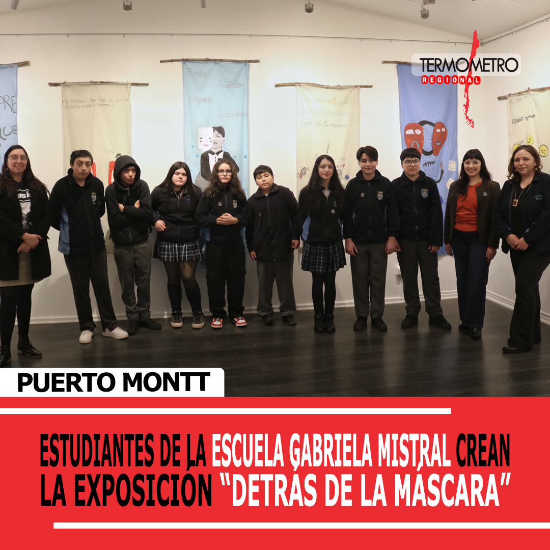De la sala de clases a la galería: Estudiantes de la Escuela Gabriela Mistral crean la exposición «Detrás de la Máscara»